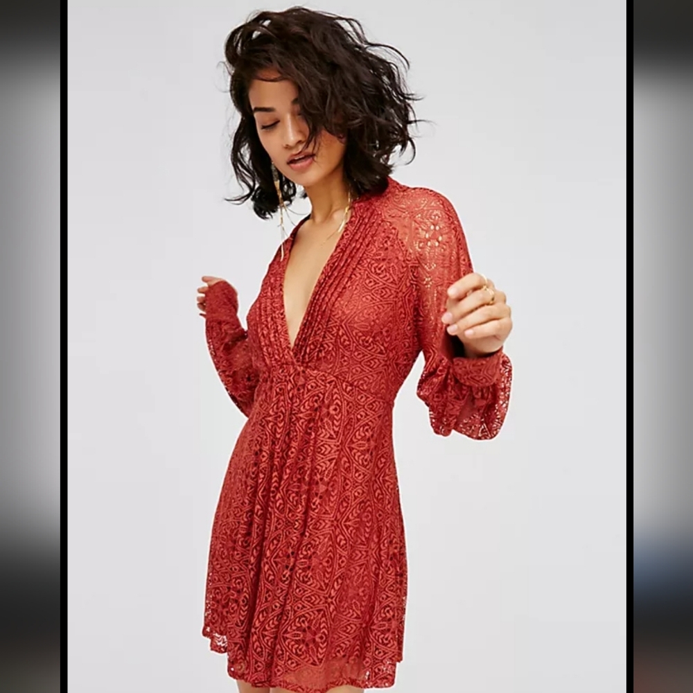 Free People Lace Mini Dress